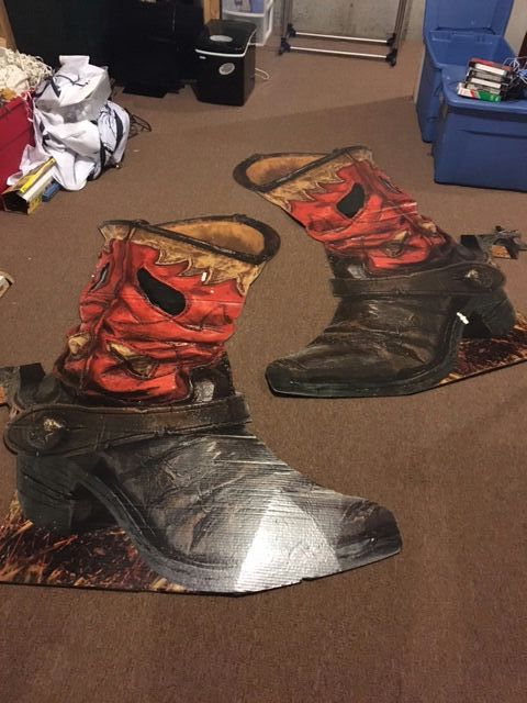 Western Cowboy Boots cut-outs. Party decorations