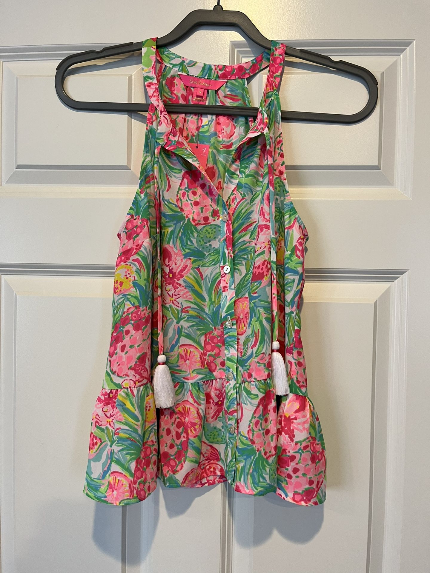 Lilly Pulitzer Caroline Halter Top Resort Size S NWT