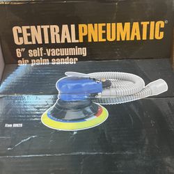 Central Pneumatic 6" Self-Vacuuming Air Palm Sander