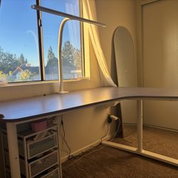 Free L Shaped Desk, Bed Frame, Shoe Rack