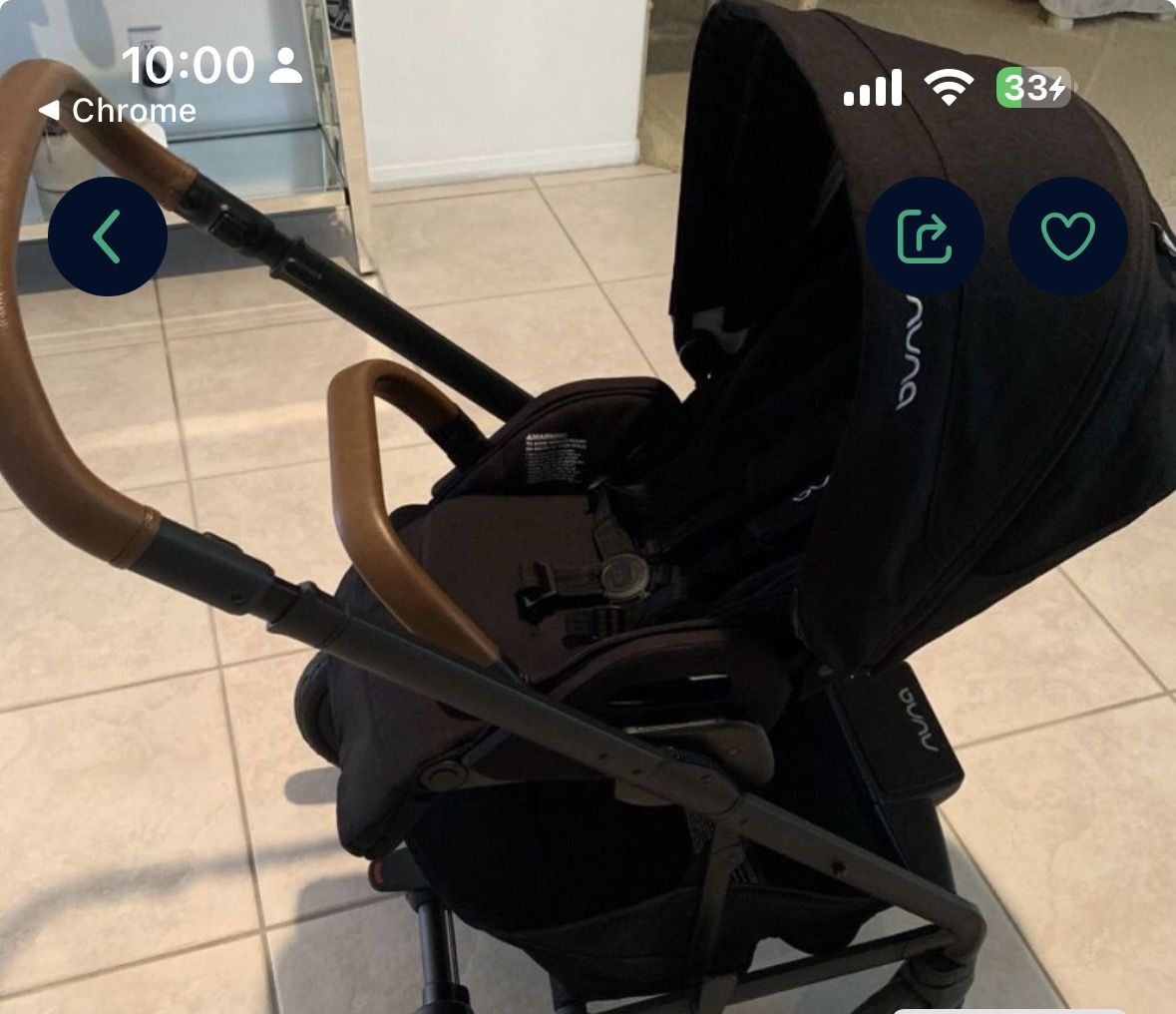 Nunu Stroller Slightly Used In Great Condition And Bunt Included 