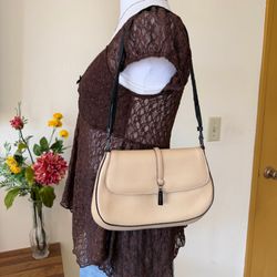 Y2K Tan Minimal Shoulder Bag