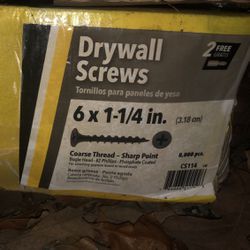 BOX OF 8,000 New Drywall Screws6&1&1/4 I’m