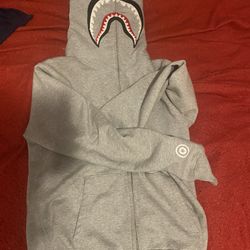 Bape Hoodie All Grey 