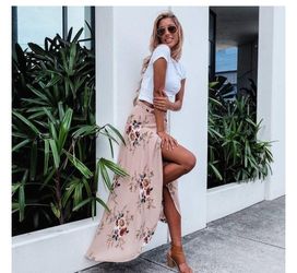Womens Floral Boho Skirt Size Small New