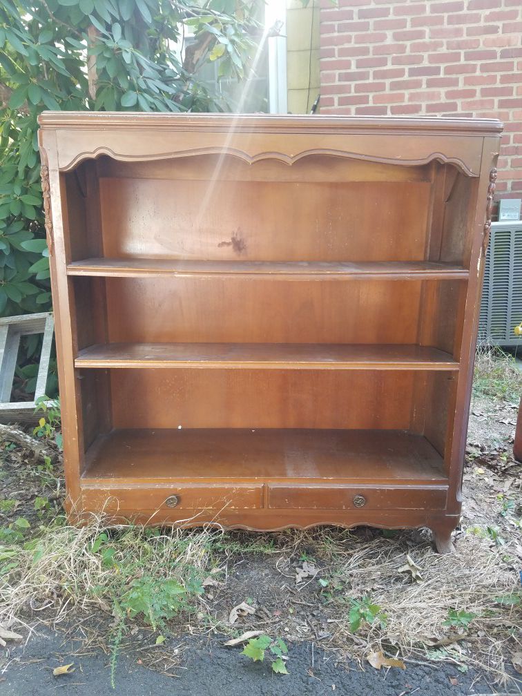 Gently used vintage bookcase