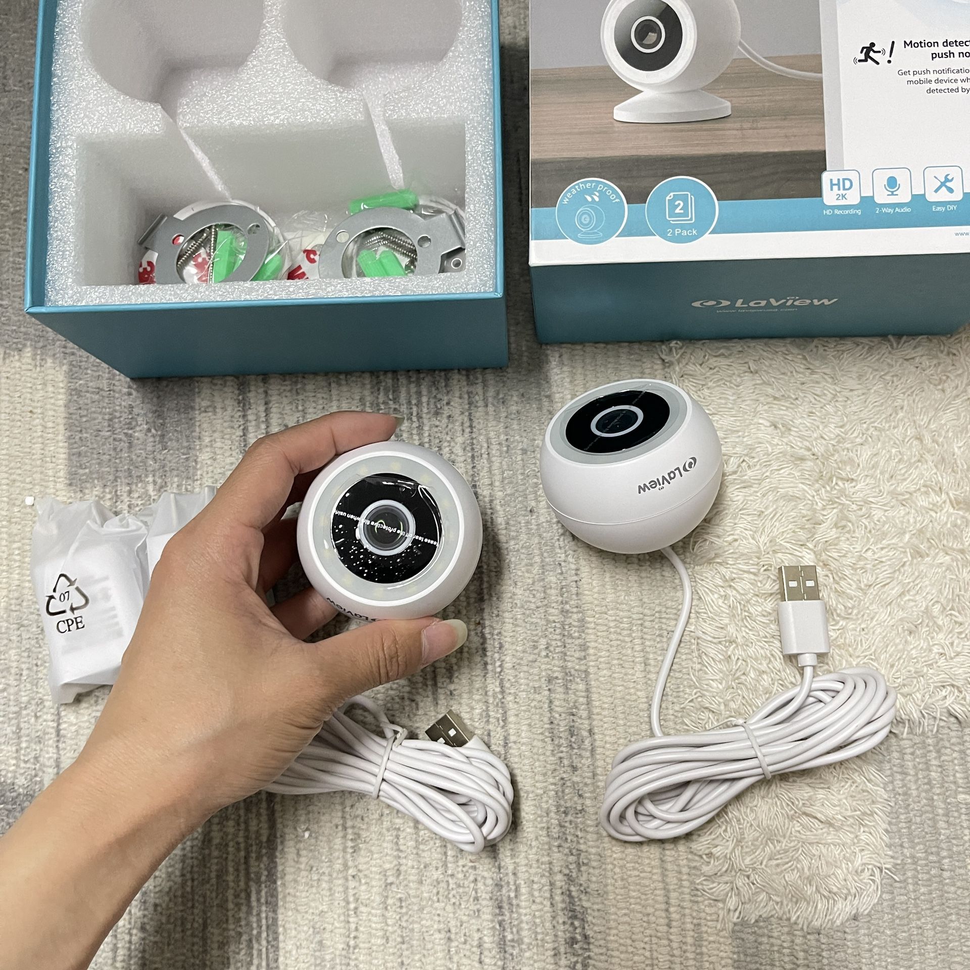 2 pack 4MP 2K Security Cameras