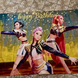 K-Pop Demon Hunters Birthday Banner 82 X 58. $10