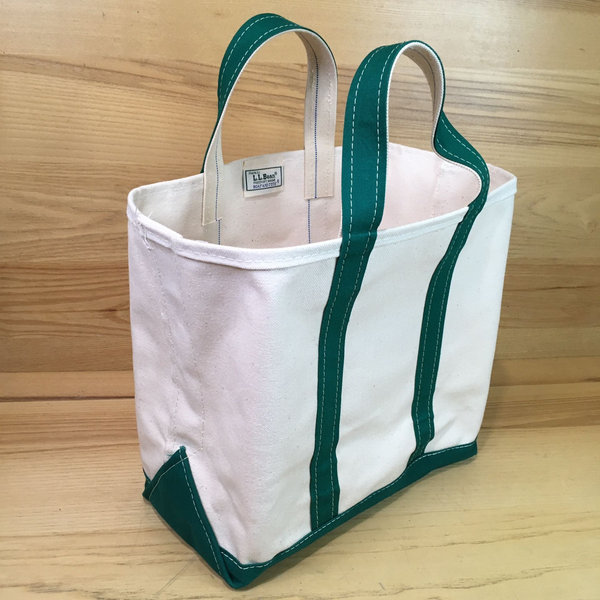 Vintage LL Bean Tote Canvas 80s Short Strap