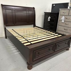 Porter Master Bedroom Furniture Set Queen King Size Bed Frame dresser mirror nightstand chest mattress box spring storage Bed Only $39 down payment 👉