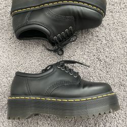 Dr. Martens, Smooth Leather, Loafers, Size 7 W, Black