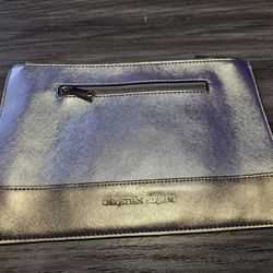 Christian Siriano METALLIC Silver And Gold Zipper Clutch