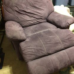 Purple Recliner With Additional Cover