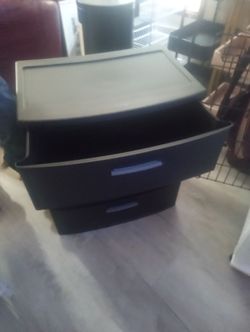3 drawer black tote