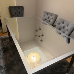 Stylish mirrored dining table