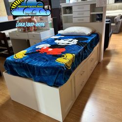 Twin Storage Bed With Mattress Included 