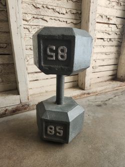 85lb Hexagon Cast Iron Dumbbell
