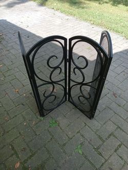 Fireplace Cover | Black | Metal | 4 ft x 30 in