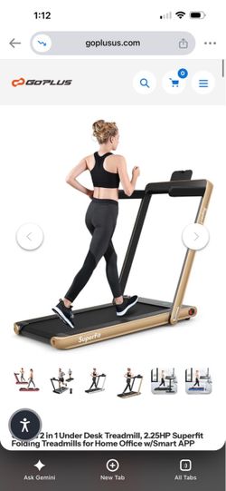 Goplus SuperFit 2-in-1 Folding Treadmill