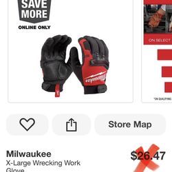 Milwaukee X-Large Wrecking Work Glove Store