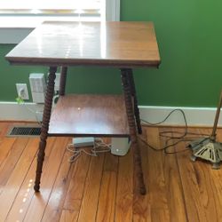 Antique Oak  End Table, 24” Wide, 28” Tall. Useful Piece