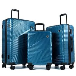 Luggage 3 Piece Set,Suitcase with Spinner Wheels Hardside Lightweight Luggage