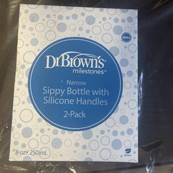 Dr Brown sippy bottles with silicone handles