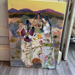 14x16 Original Indian Women Collage /paiting