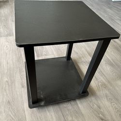 Simplistic Set Of 2 End Table, Black