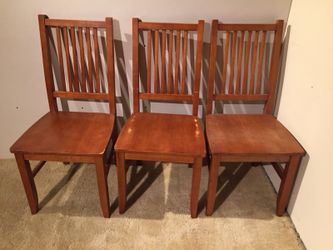 Set of 3 chairs wood wooden
