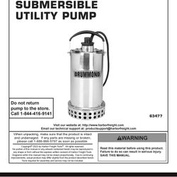 3/4 HP Submersible Sump Pump