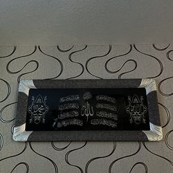 silver Grey  sparkles/silver Surah