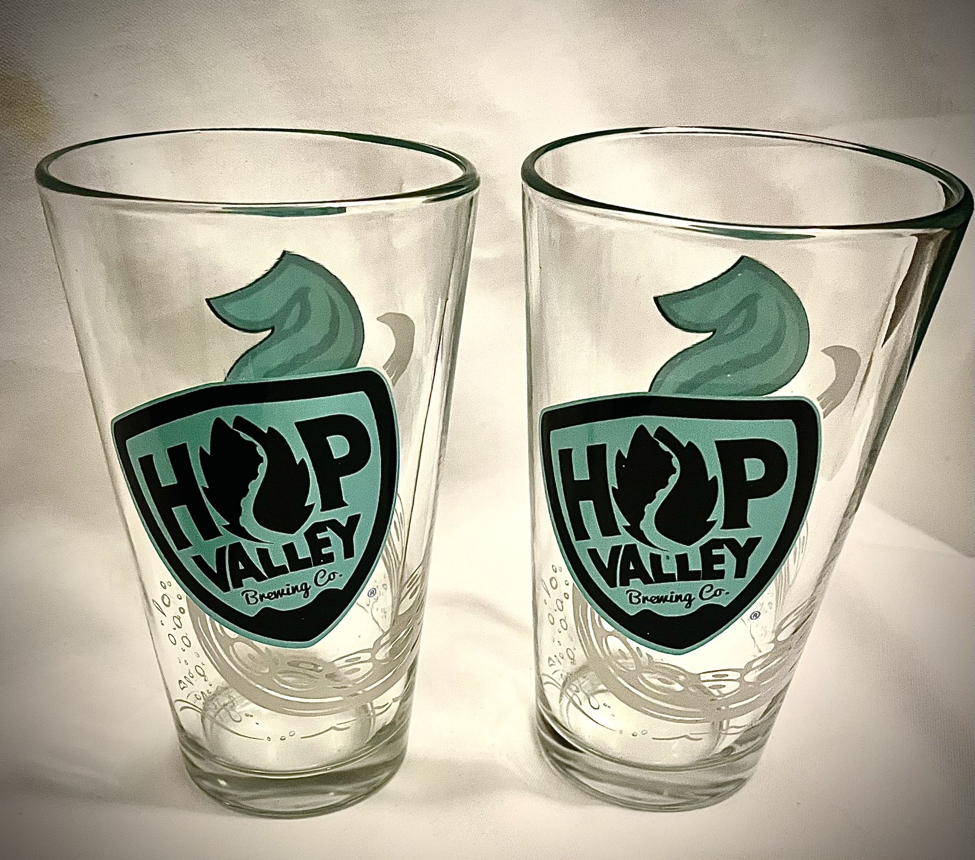 Seattle kraken Hop Valley 16oz Pint Glasses Set Of 2