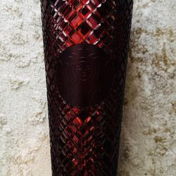 Red 24Fl Oz Starbucks Tumbler