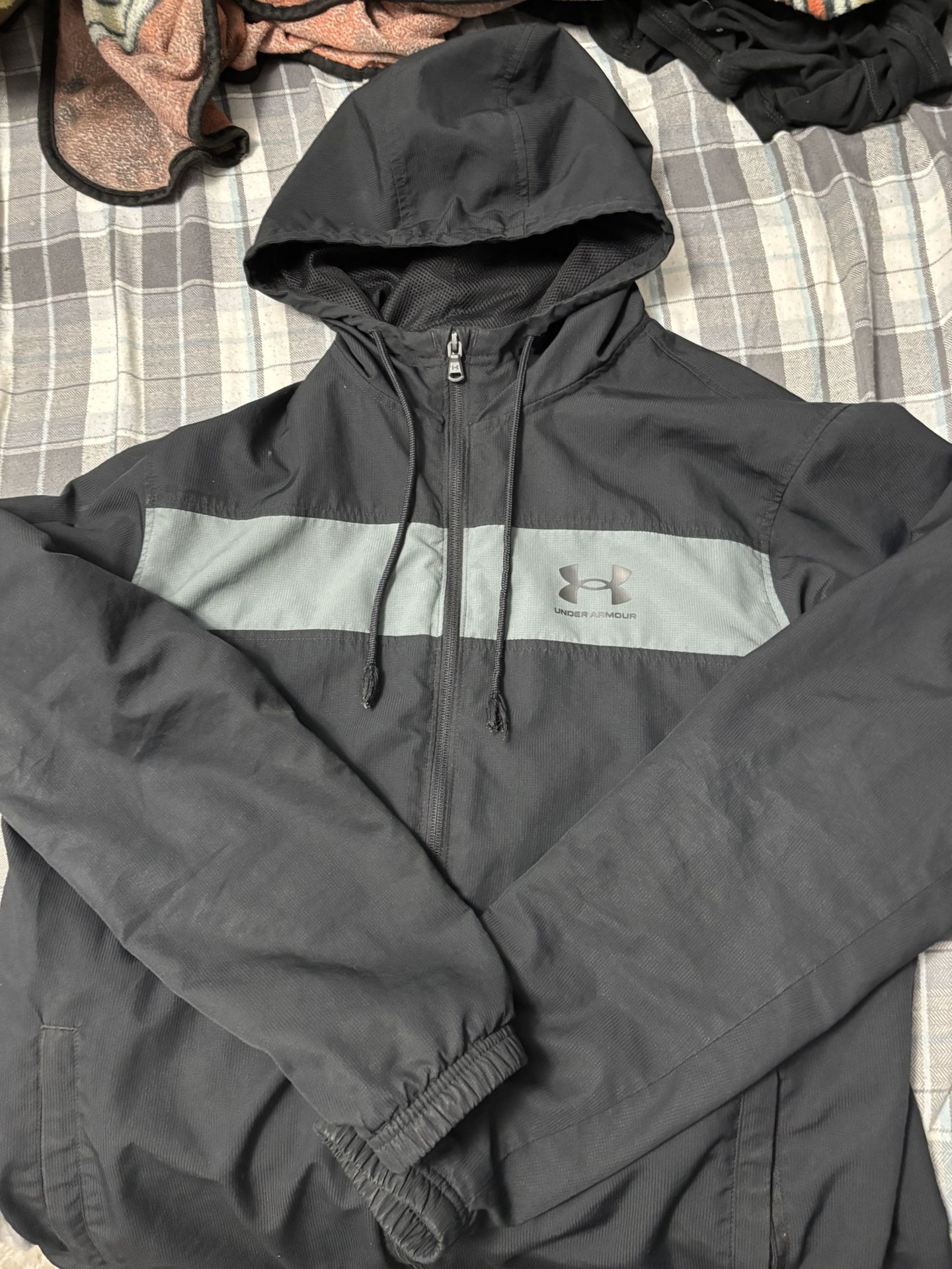 Black And Grey Ua Zipup