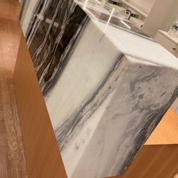 Custom Marble Countertop with Wood Base – Excellent Condition