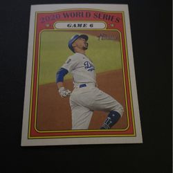 LA Dodgers 2020 World Series Game 6 Baseball Card