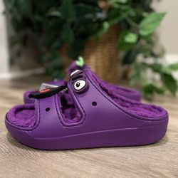 Crocs x McDonalds Grimace Classic Cozy Sandal Menās Size 9 Brand New