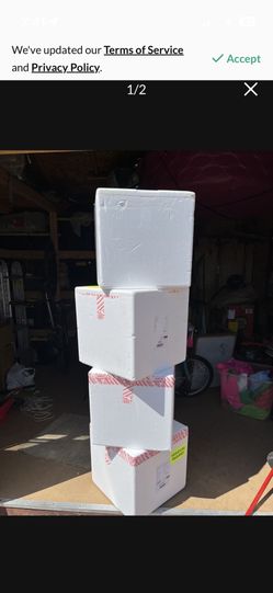5 Uline Insulated Foam Chests With Ice Packs