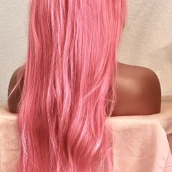 Pink Lace Wig human Hair 26”