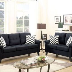Brand New Gray Linen 80" Sofa + 58" Sofa 2PCs Set