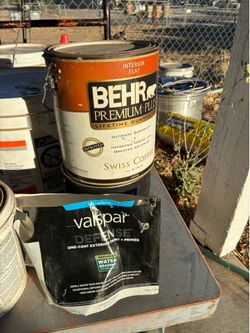 Flat interior paint Swiss coffee