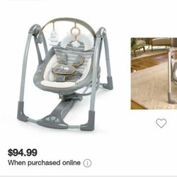 Ingenuity Boutique Collection Swing 'n Go Portable Swing - Bella Teddy