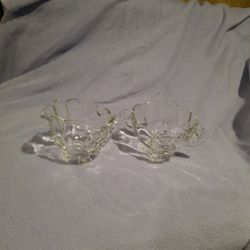 Cambridge Glass Clear Nautilus Sugar & Creamer

