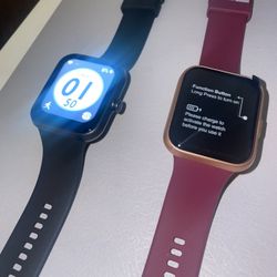 Burgundy/Black Smart Watches 2 for $70