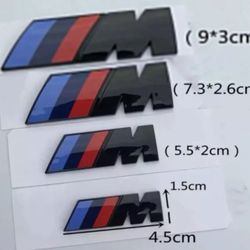 Big~small  10$  8$  6$  5$ 1set For BMW 3D ABS M Badge Car Styling Body Rear Trunk Decor Sticker