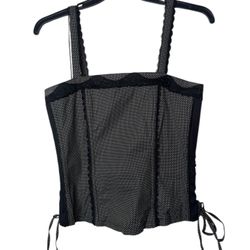 Tripp NYC Polka Dot Corset Top, 