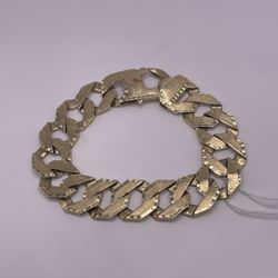 CURB BRACELET 10KT YELLOW GOLD, 8” LENGHT, 16.8mm, 46.3 GRAMS 
