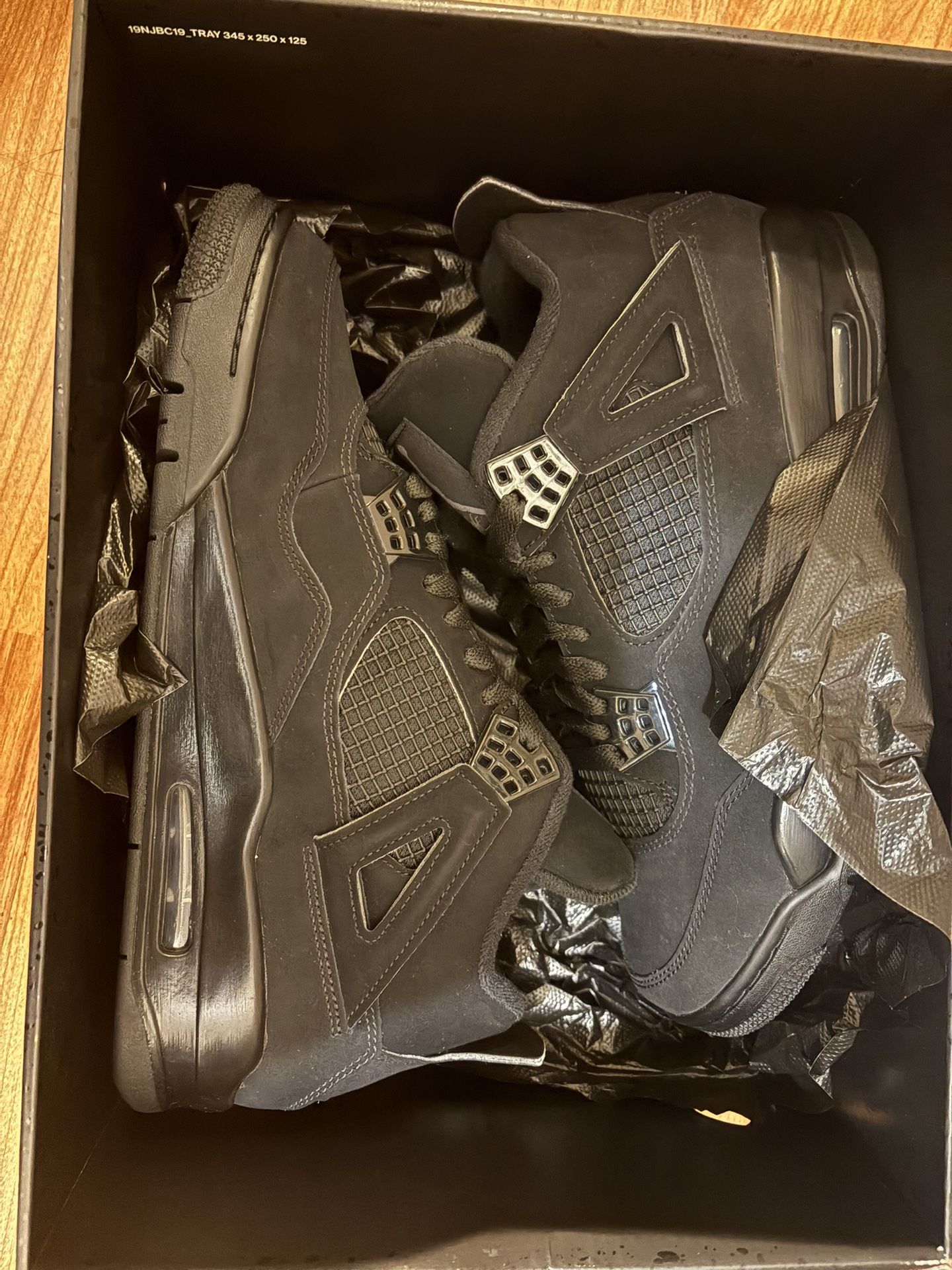 Black Cats Jordan 4 2020 Size 10