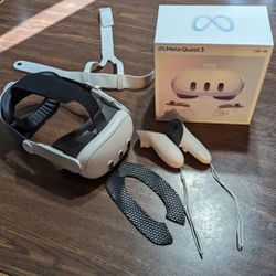 Meta Oculus Quest 3 VR Headset 128GB w/ BoboVR M3 Mini Headstrap